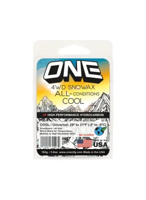 4WD 165g Cool / All Temperature / Universal Snowboard Wax / Ski Wax